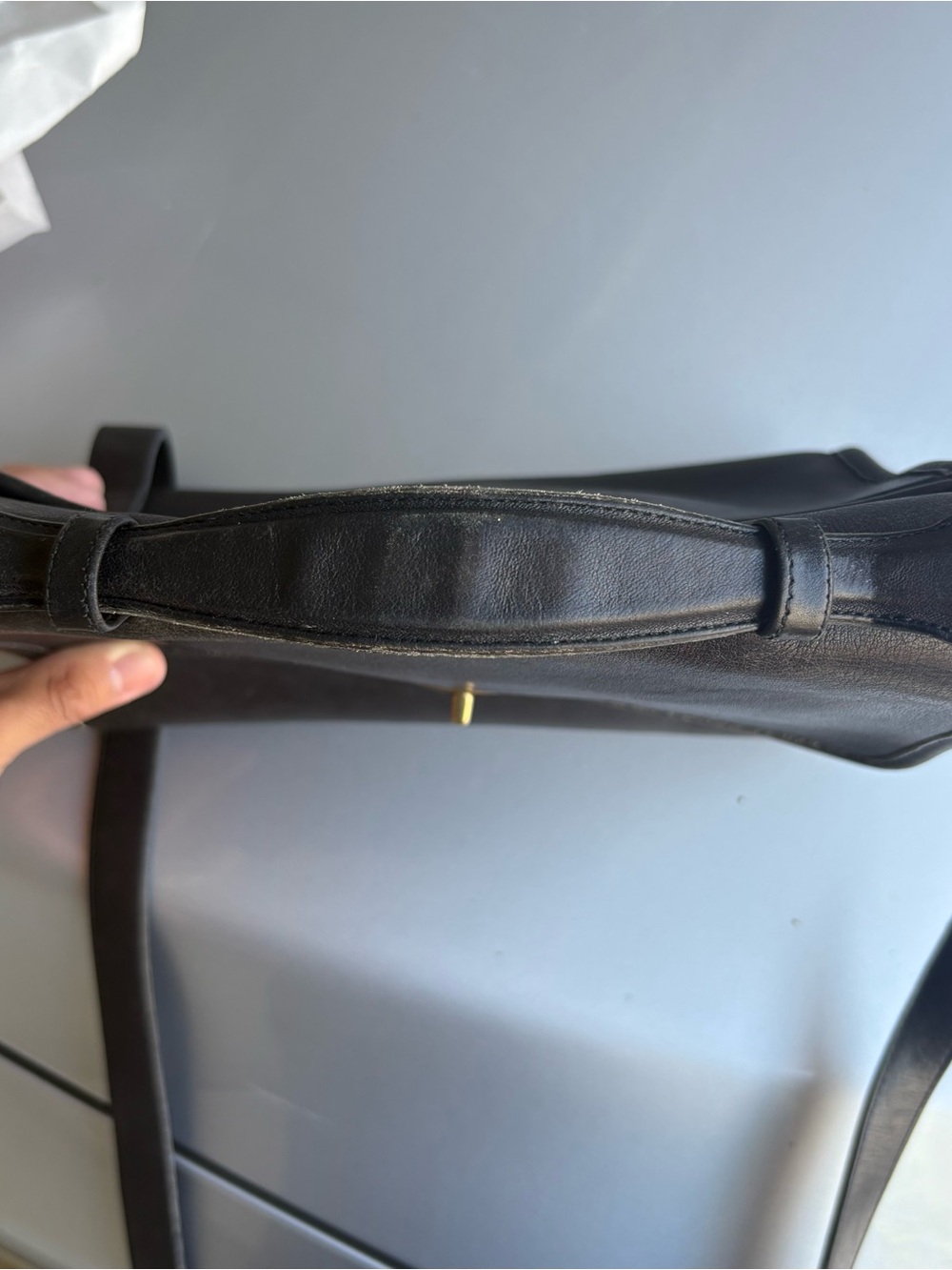 Vintage 90s Coach Court Bag Small Black Leather Crossbody Satchel Purse USA - Picture 13 of 16